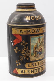 Country store tin tea bin