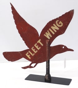 Heavy metal bird-shaped Fleet Wing weathervane