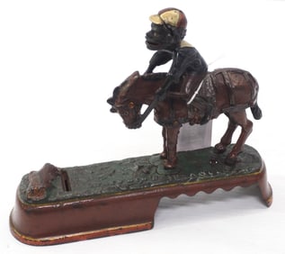 J & E Stevens cast iron mechanical bank