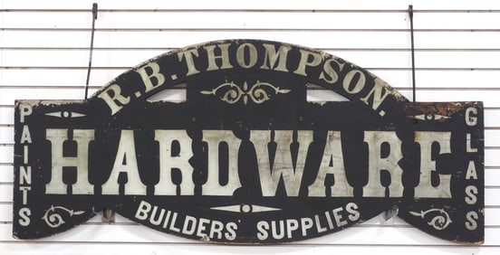 R.B. Thompson Hardware hanging sign