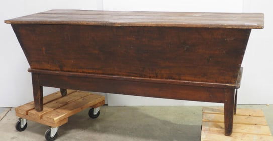 Early large wooden French dough box