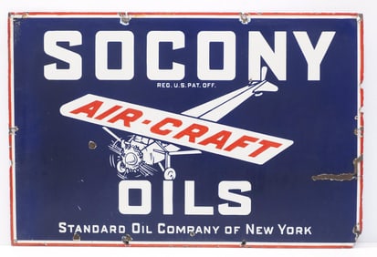 Socony Air-Craft Oils sign