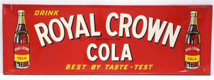 Drink Royal Crown Cola self-framed sign