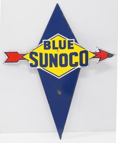 Blue Sunoco pump plate