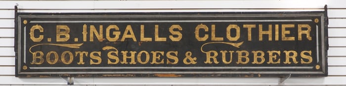 C.B. Ingalls Clothier sign