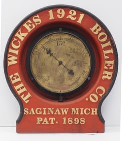The Wickes 1921 Boiler Co. steam gauge