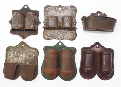 (6) Early tin match safes