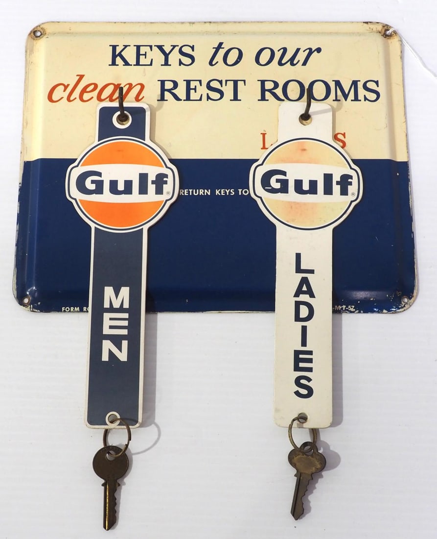 Gulf Rest Room keys sign (1 of 3)