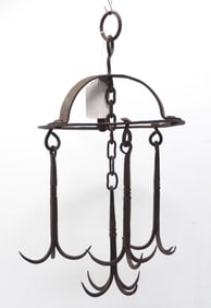 Early hand-forged hanging meat hook