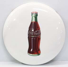 Coca Cola button sign