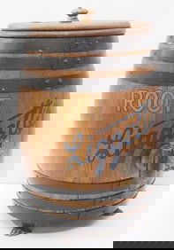 Liggett's Root Beer barrel-shaped drink dispenser