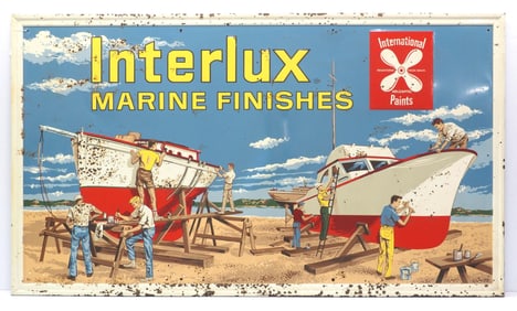 Interlux Marine Finishes self-framed sign