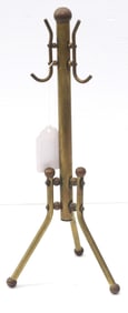 Salesman sample brass floor model coat rack