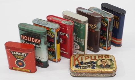 (9) Tobacco tins