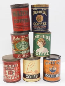 (6) Coffee tins