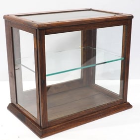 Wood & glass country store display case
