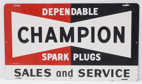 Champion Spark Plugs Sales & Service sign