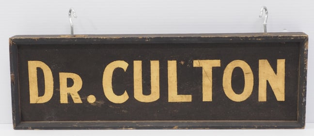 Dr. Culton trade self-framed sign