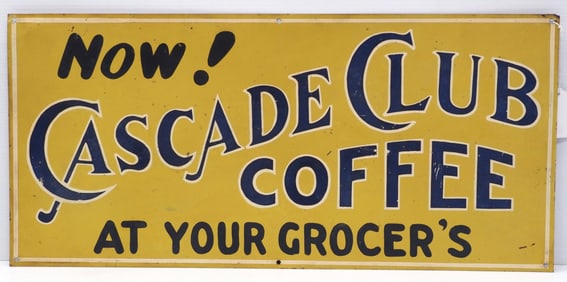 Cascade Club Coffee At Your Grocer's sign