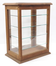 Wood & glass countertop showcase