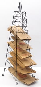 Wire paper bag holder