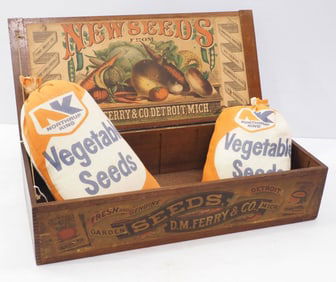 D.M. Ferry & Co. wooden seed box