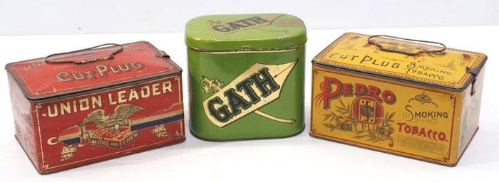 (3) Colorful tobacco tins