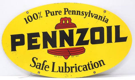 Pennzoil Safe Lubrication sign