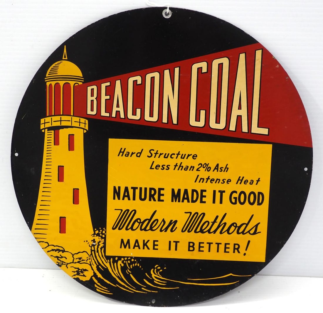 Beacon Coal round sign: 14"dia. SST Beacon Coal round sign - Great