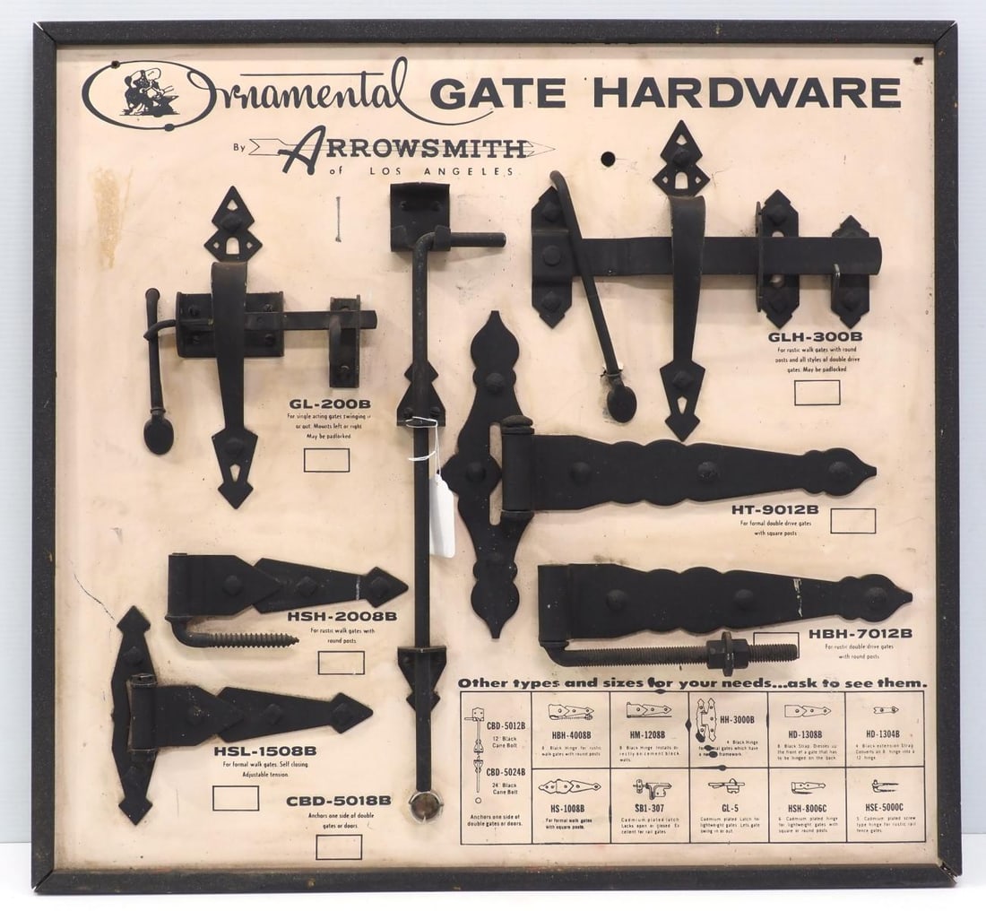 Arrowsmith Gate Hardware display board (1 of 2)