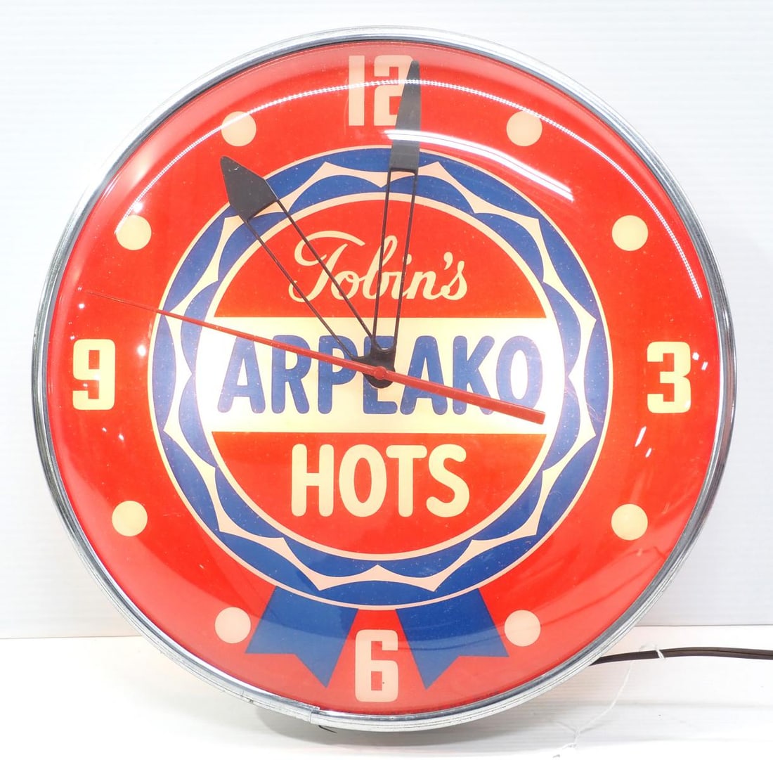 Tobin's Arpeako Hots lighted bubble clock (1 of 2)