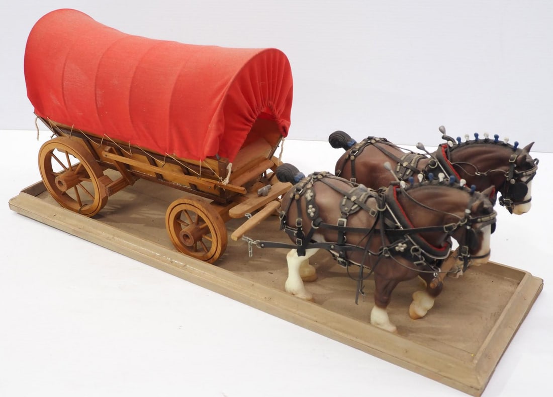 Conestoga wagon model with horses (1 of 2)