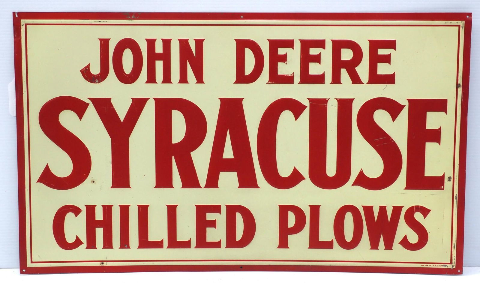 John Deere Syracuse Chilled Plows sign (1 of 3)