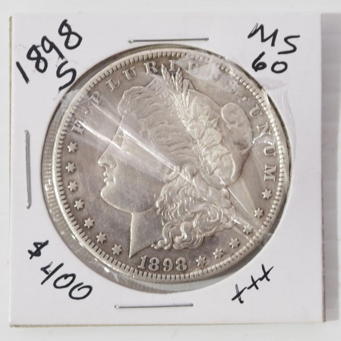 1898-S Morgan silver dollar, MS60 (1 of 3)