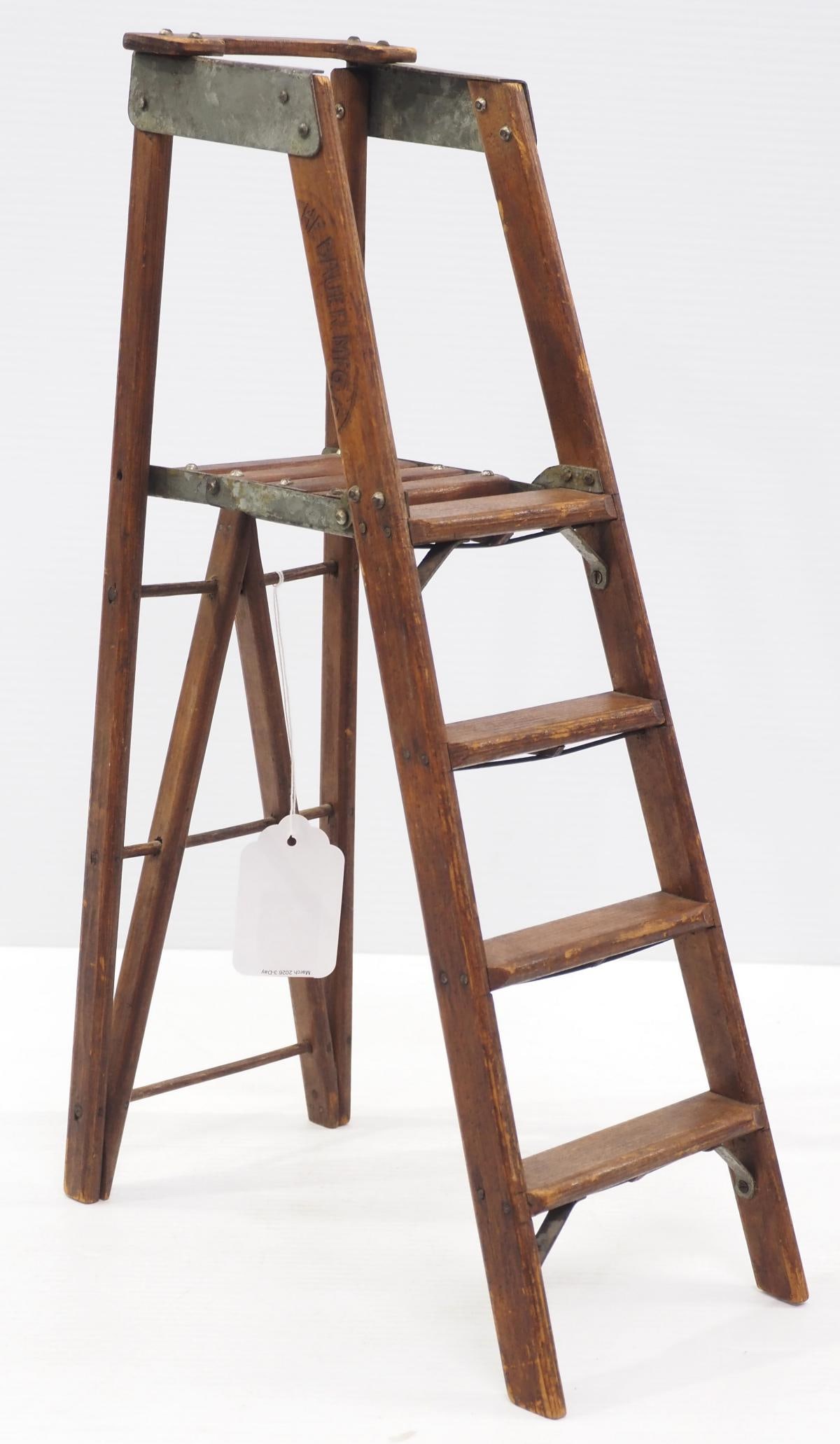 Salesman sample wooden folding ladder (1 of 3)