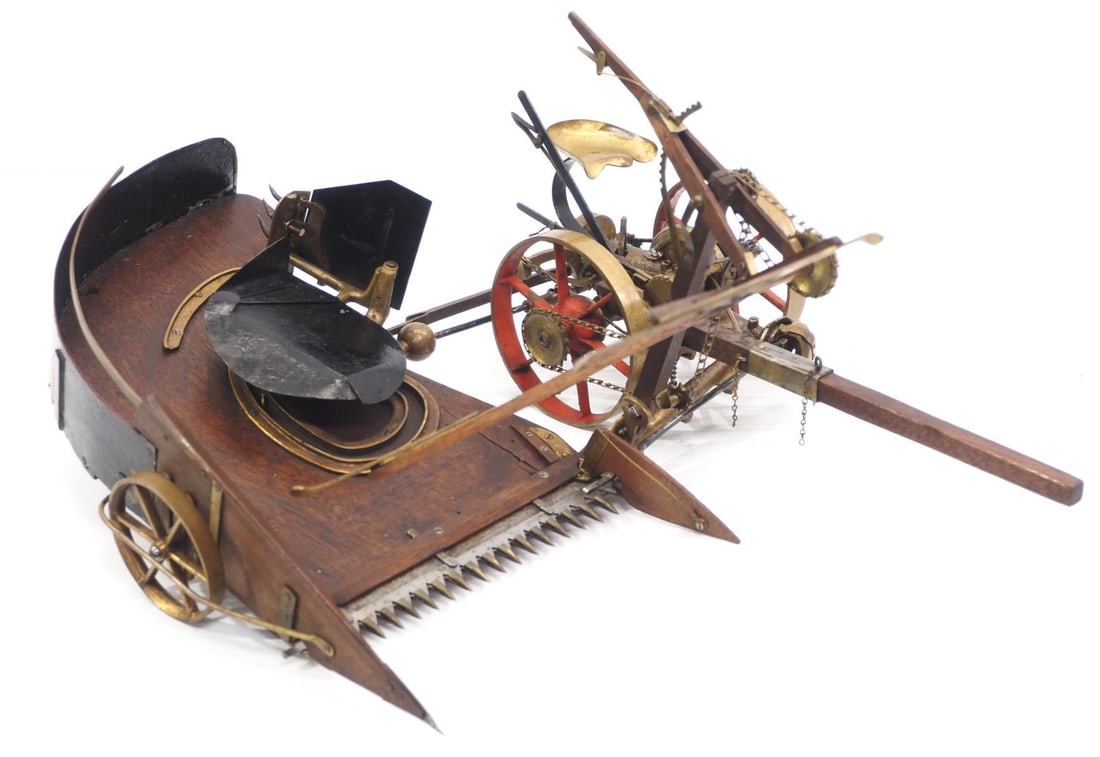 Salesman sample Adriance horse-drawn reaper (1 of 11)