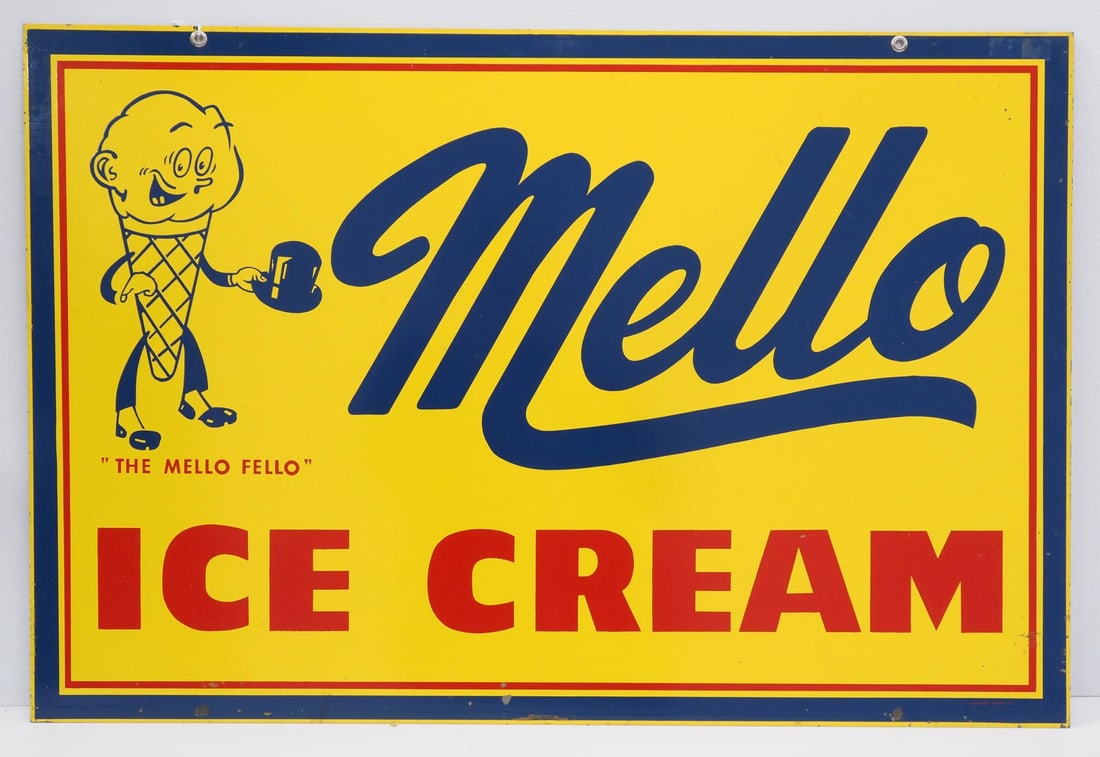 Mello Ice Cream sign: 36"x24" DST Mello Ice Cream sign - Very Good