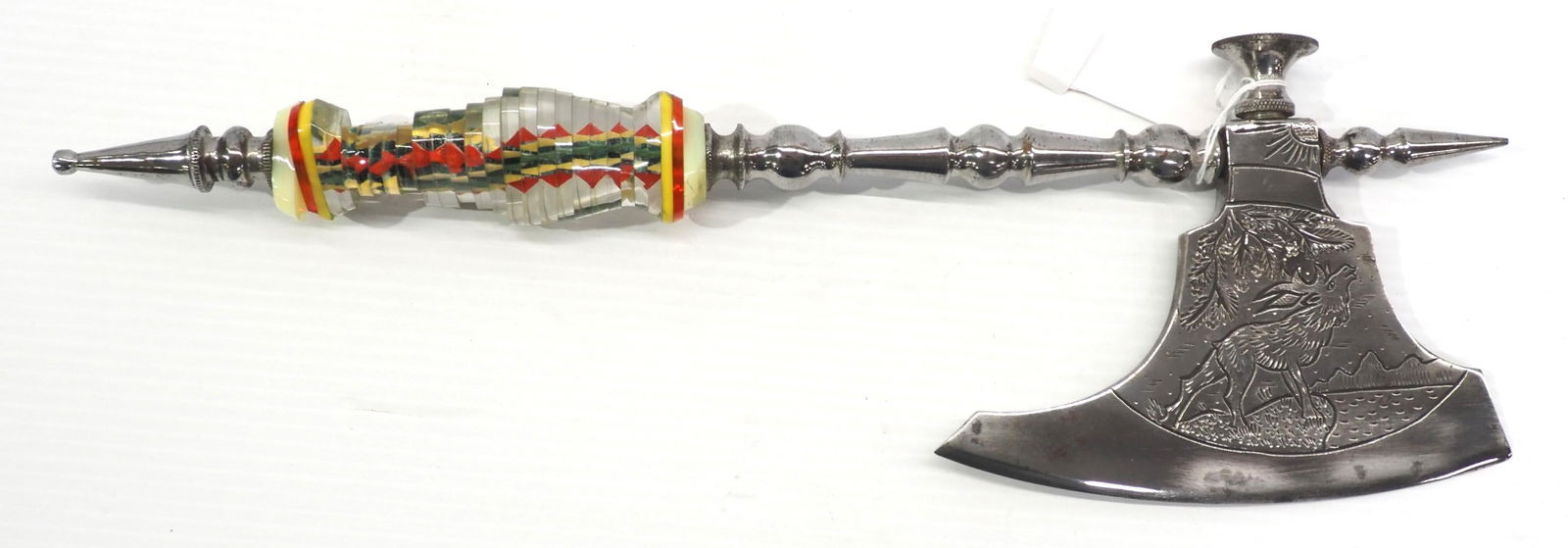 Fancy meat cleaver with engraved stag on blade (1 of 2)