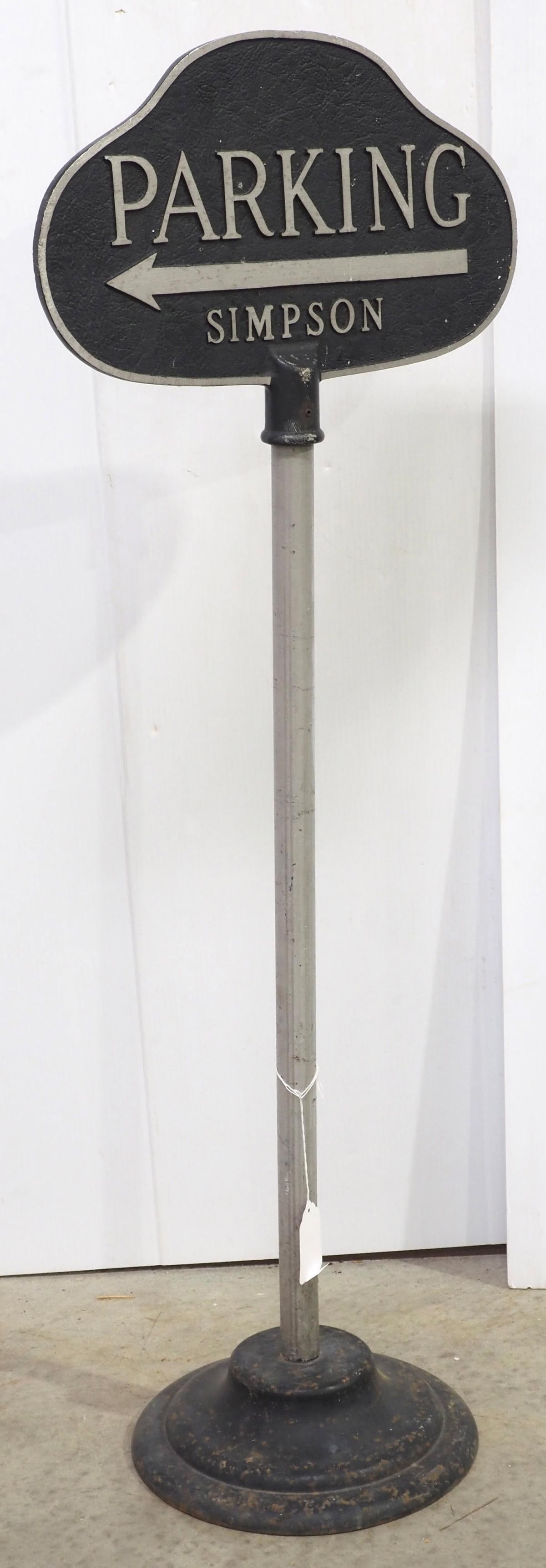 Cast aluminum Parking street sign (1 of 3)