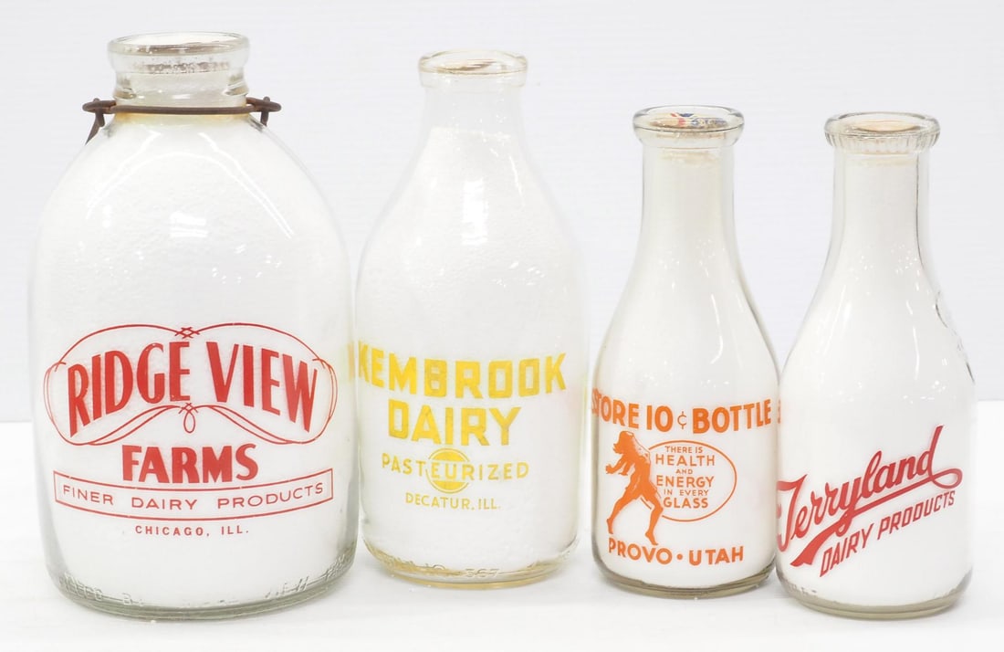 (4) Advertising milk bottles (1 of 2)