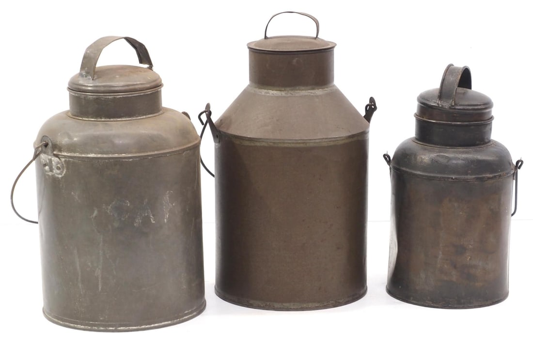 (4) Cream cans with handles: (4) Cream cans with handles - Good