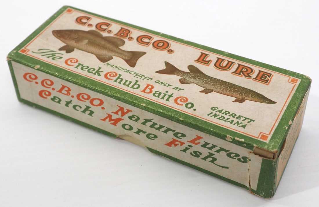 Creek Chub lure box: #6118 Creek Chub Midget Dinger box - Good