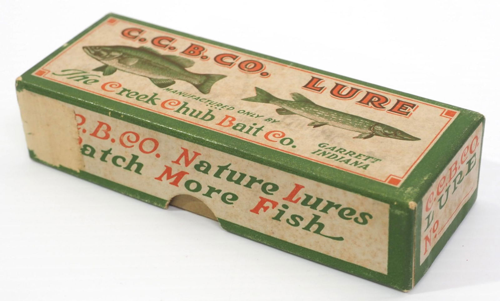 CCB Co. Midget Dinger box: #6118 CCB Co. Midget Dinger Silver Flash empty box - Excellent