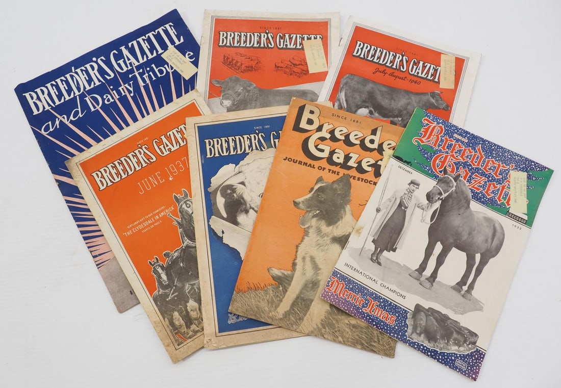 (7) Breeder's Gazette magazines: (7) Breeder's Gazette magazines, 1932 to 1940