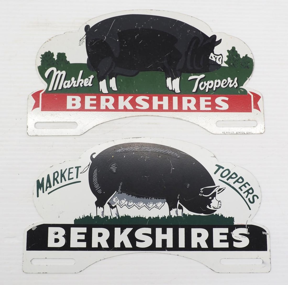 (2) Berkshires SST license plate toppers: (2) Berkshires SST license plate toppers, one marked Ad-Nov-Co
