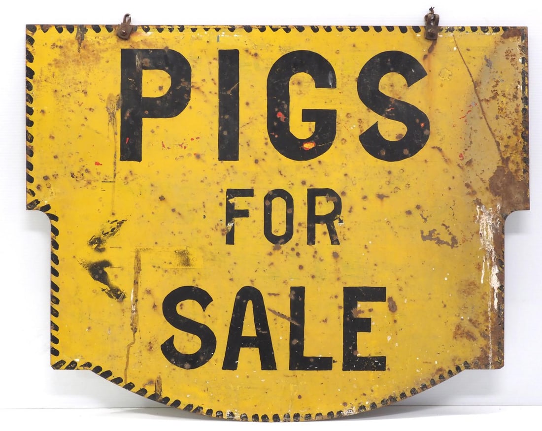 Pigs For Sale painted sign (1 of 3)