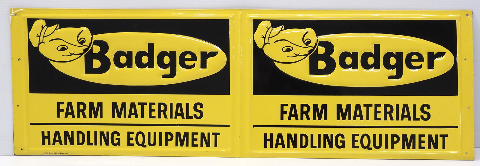 Badger Farm Materials fold-in-half sign (1 of 2)