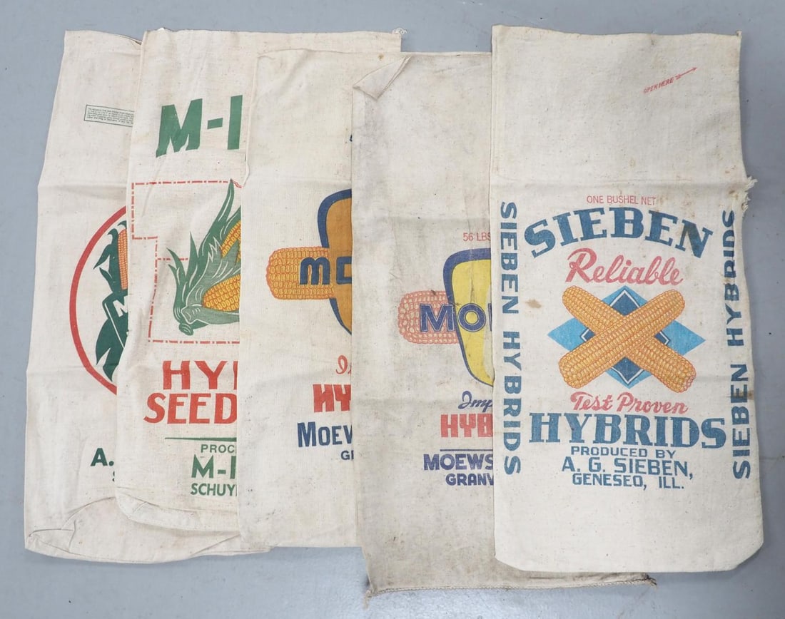 (5) Cloth seed corn bags with colorful graphics (1 of 1)