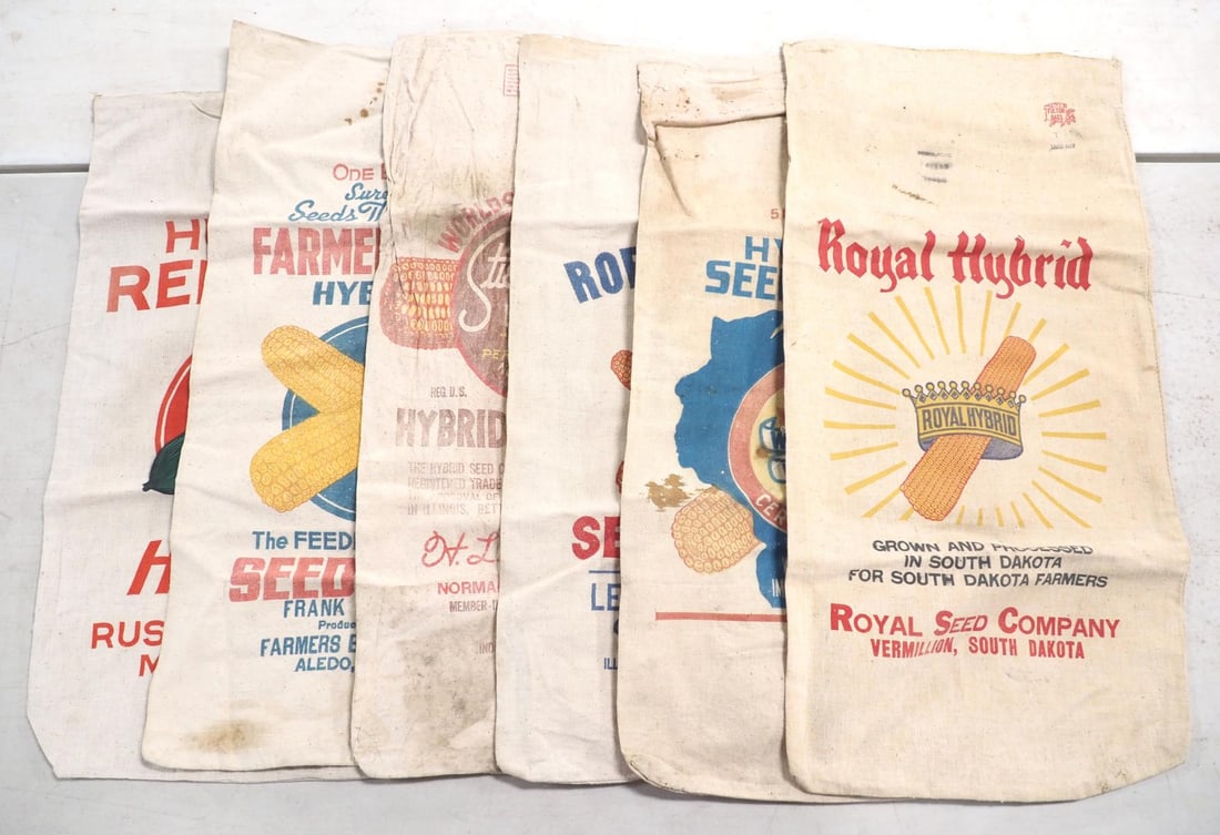 (6) Cloth seed corn bags with colorful graphics (1 of 1)