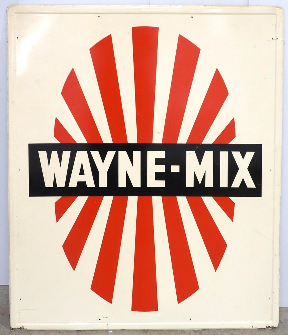 Wayne Mix sign: 40"x48" SST Wayne Mix sign, marked G-22 - Good